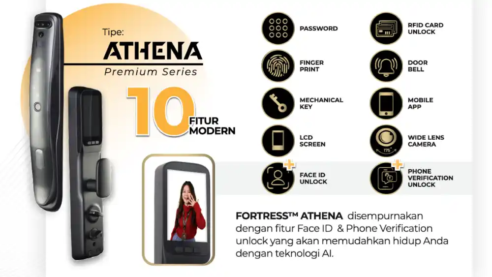 fitur smart lock fortress athena