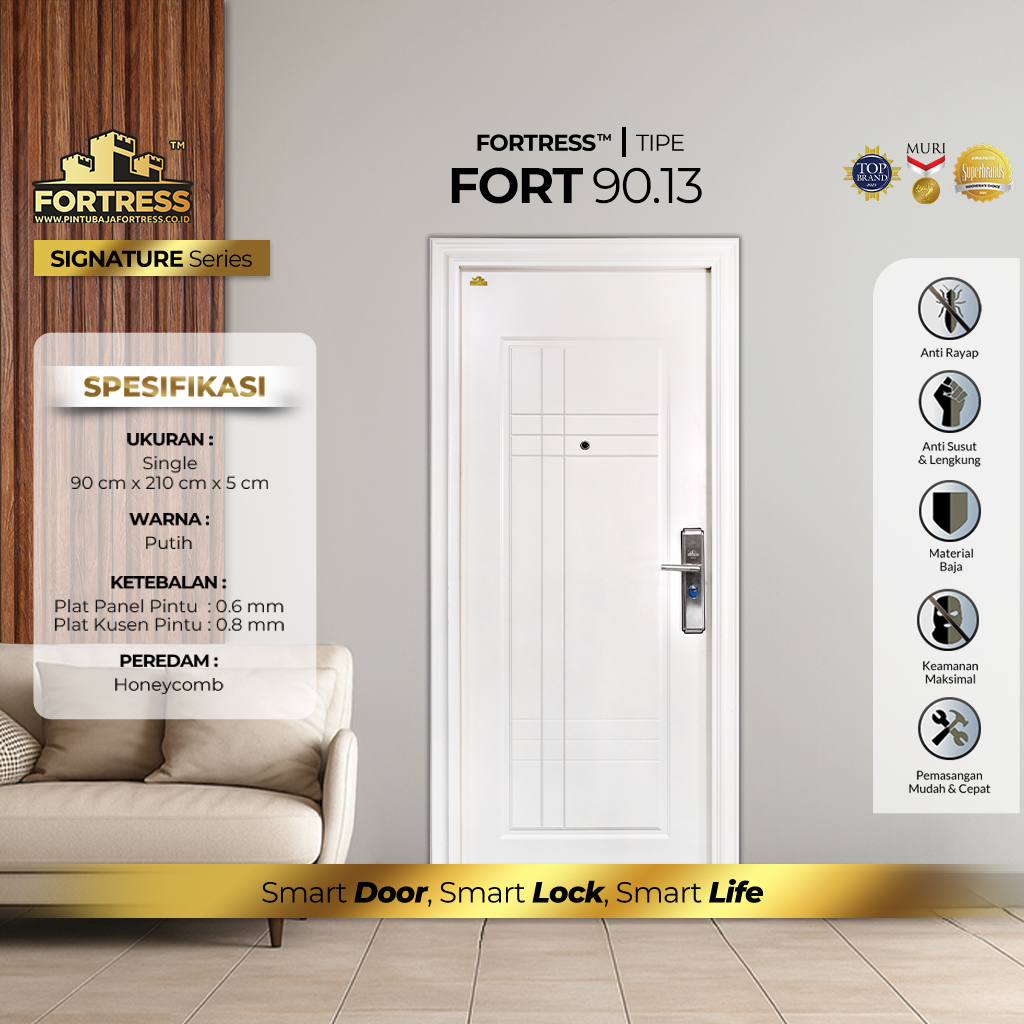 pintu baja fortress fort 90.13 putih