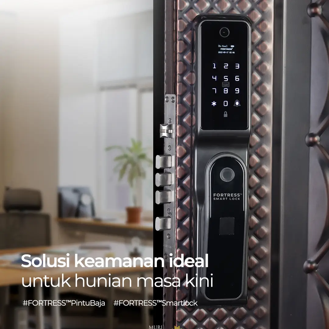 smart door lock fortress untuk pintu kupu tarung