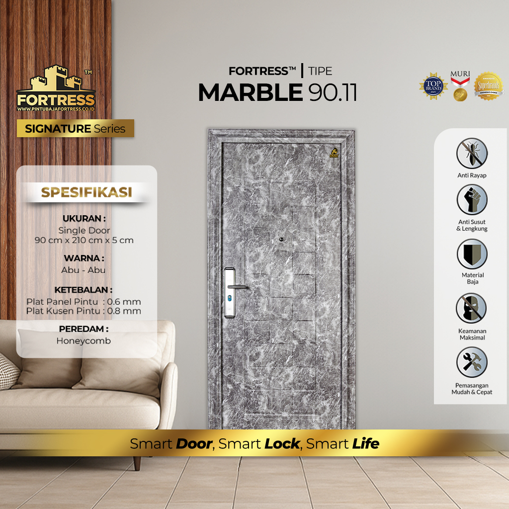 Pintu Baja Fortress Marble 90.11
