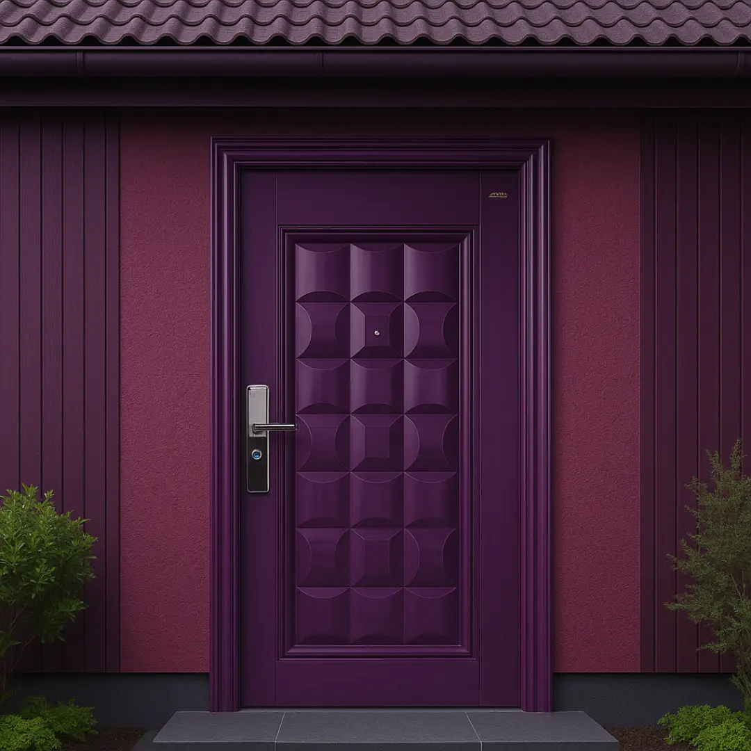 Pintu Rumah Mewah Burgundy