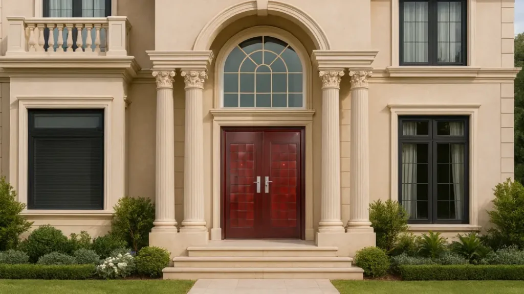 fasad dengan model pintu rumah mewah elegan