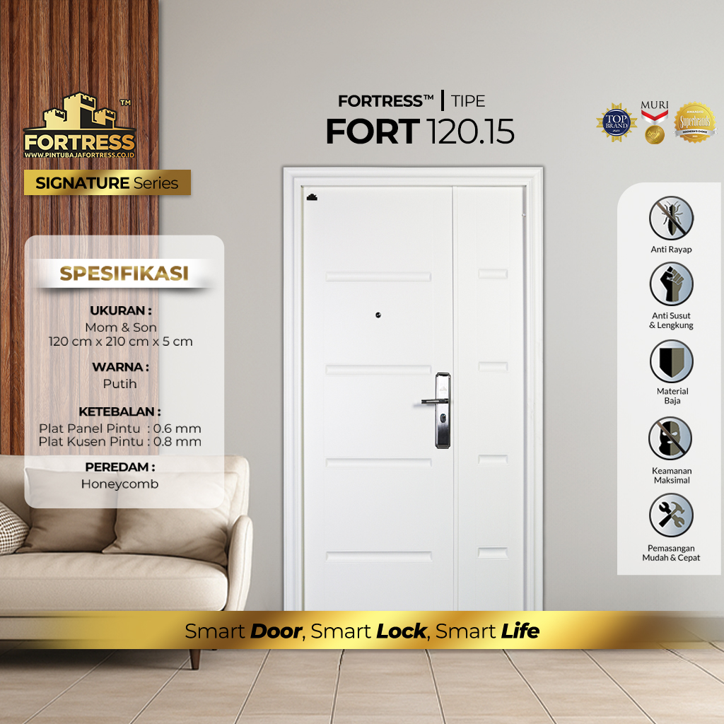 Pintu Baja Fortress Tipe Fort 120.15 Putih