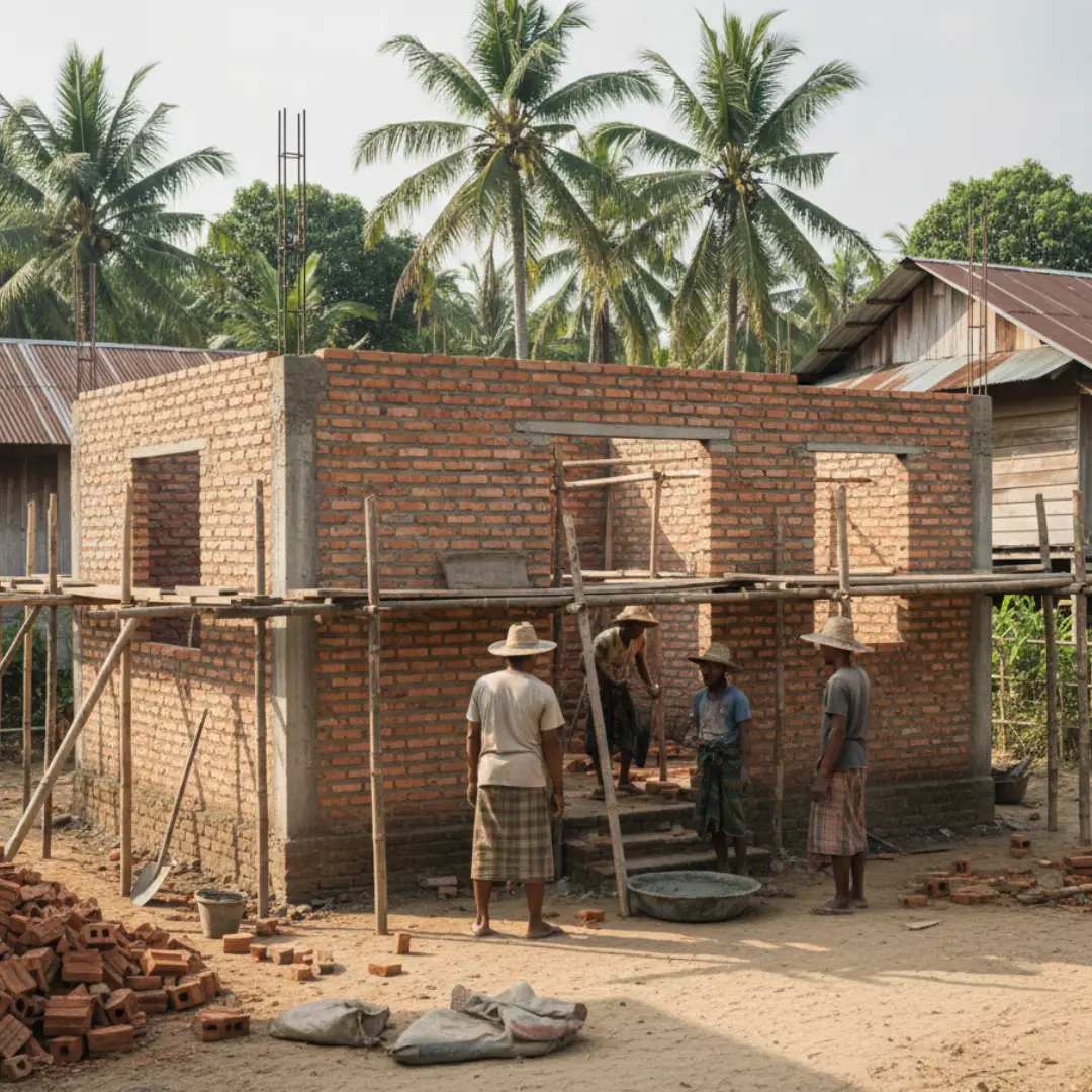 bangun rumah harga 50 juta di kampung