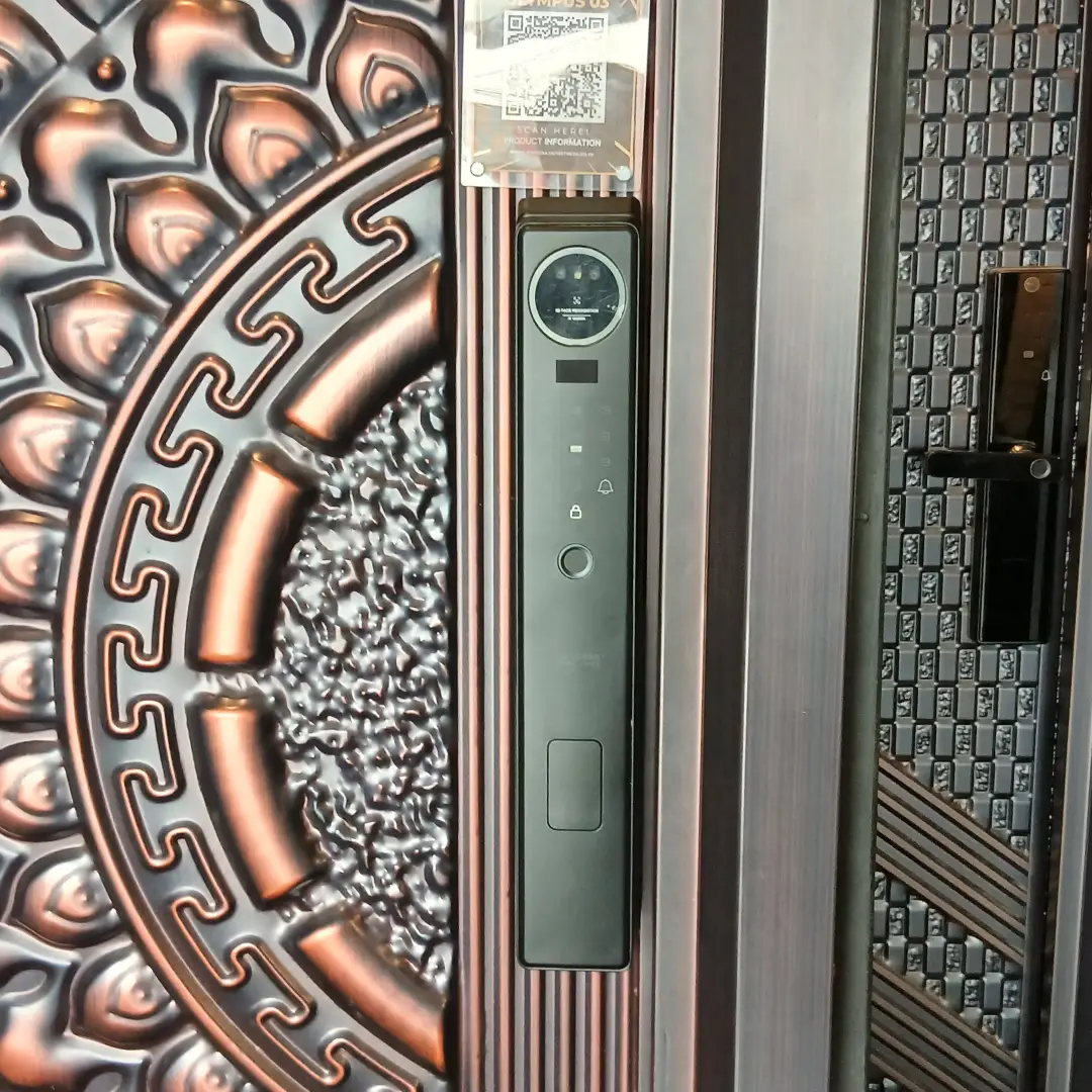 foto smart door lock fortress modern minimalis