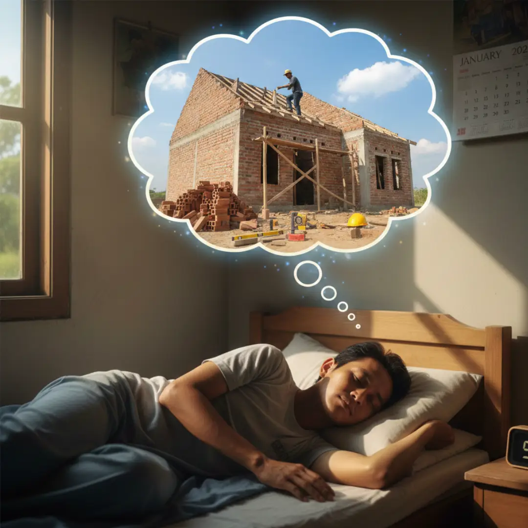 orang mimpi bangun rumah