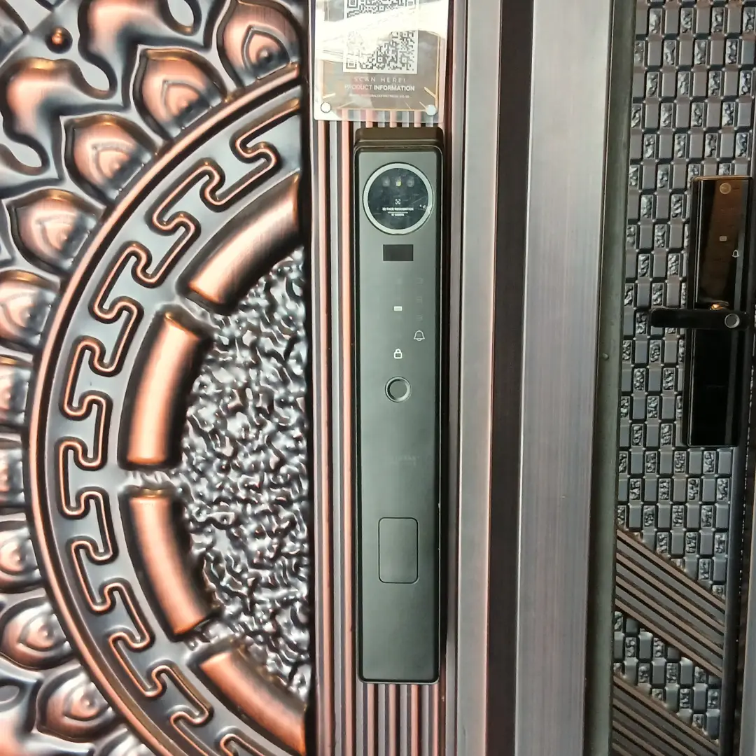 foto smart door lock fortress desain modern tanpa gagang