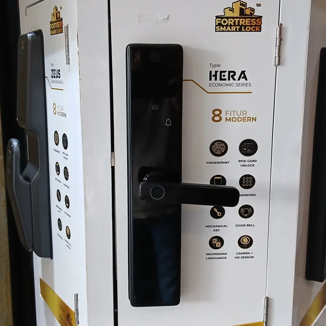 foto smart door lock fortress hera murah elegan