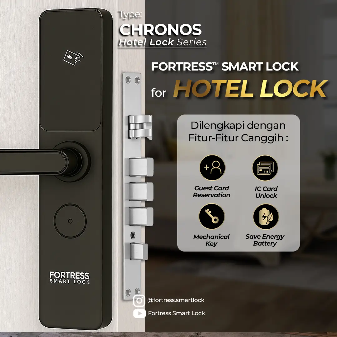 smart door lock hotel merk fortress