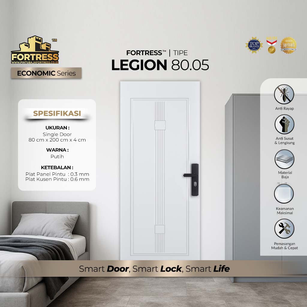 Pintu Baja Fortress Tipe LEGION 80.05 Putih