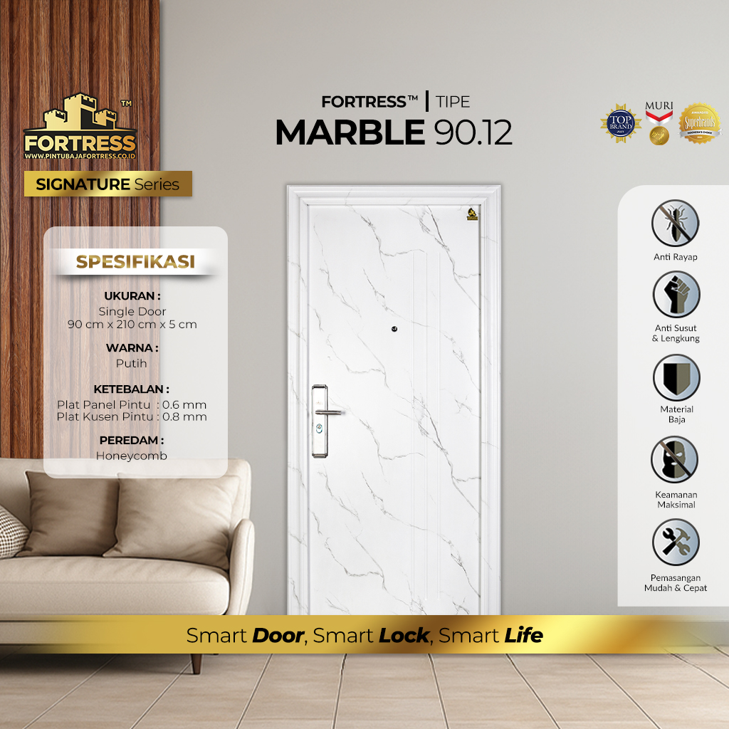 pintu baja fortress tipe marble 90.12
