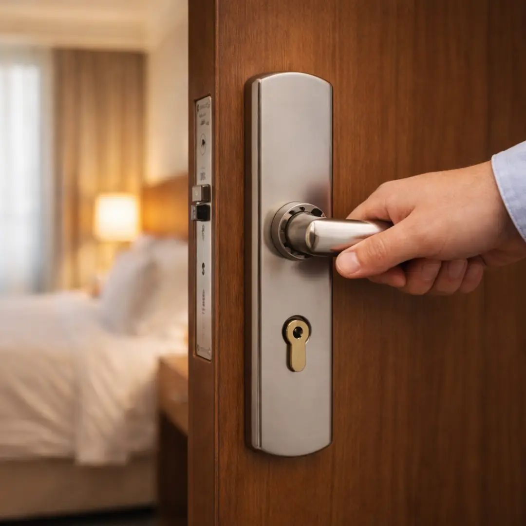 kunci pintu hotel model manual