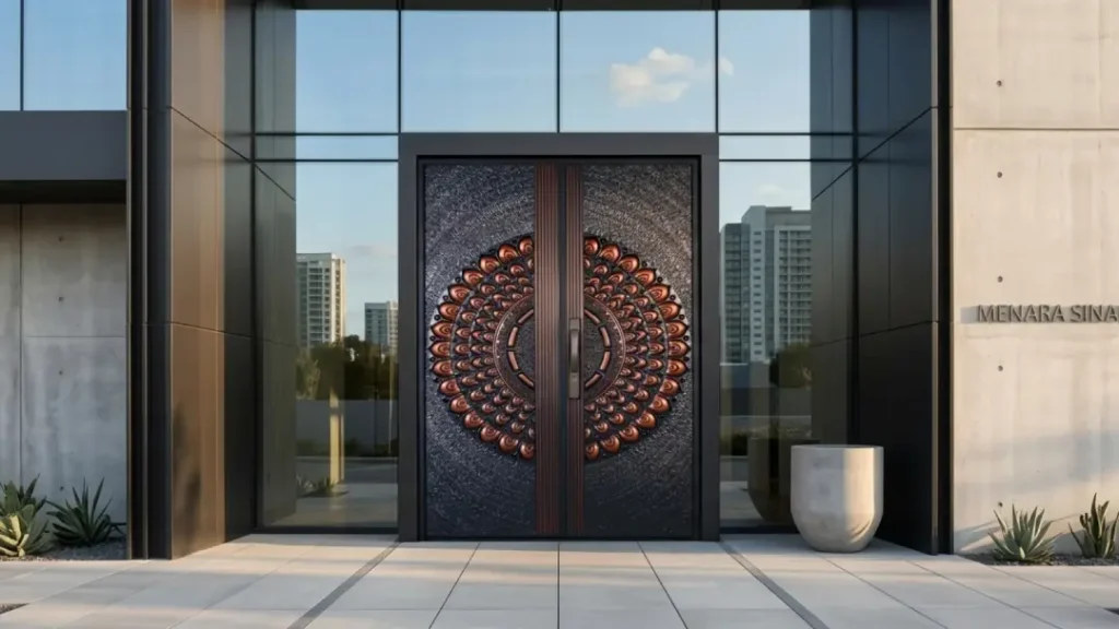 kenapa banyak gedung modern pakai pintu baja