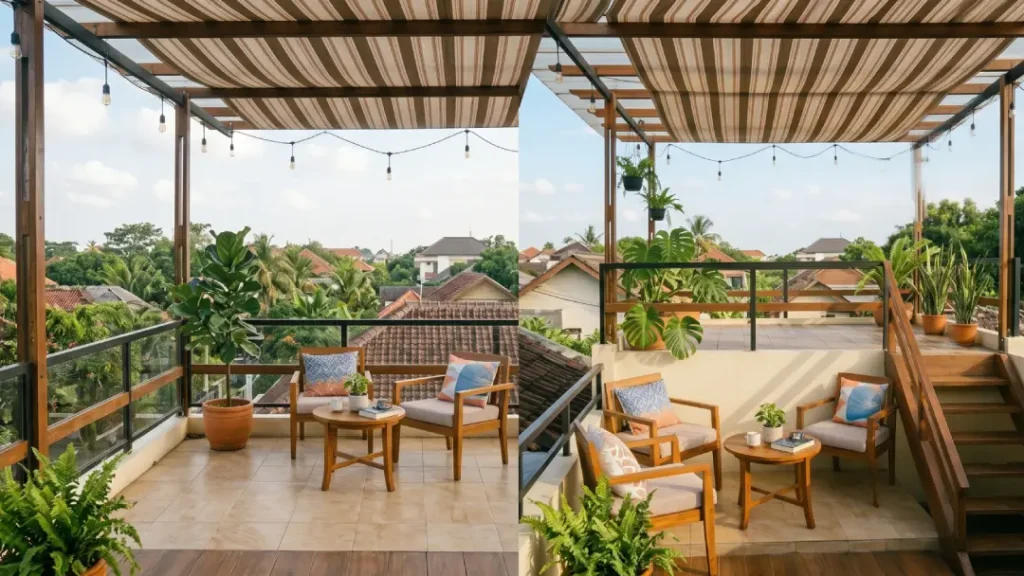 rooftop rumah sederhana yang nyaman