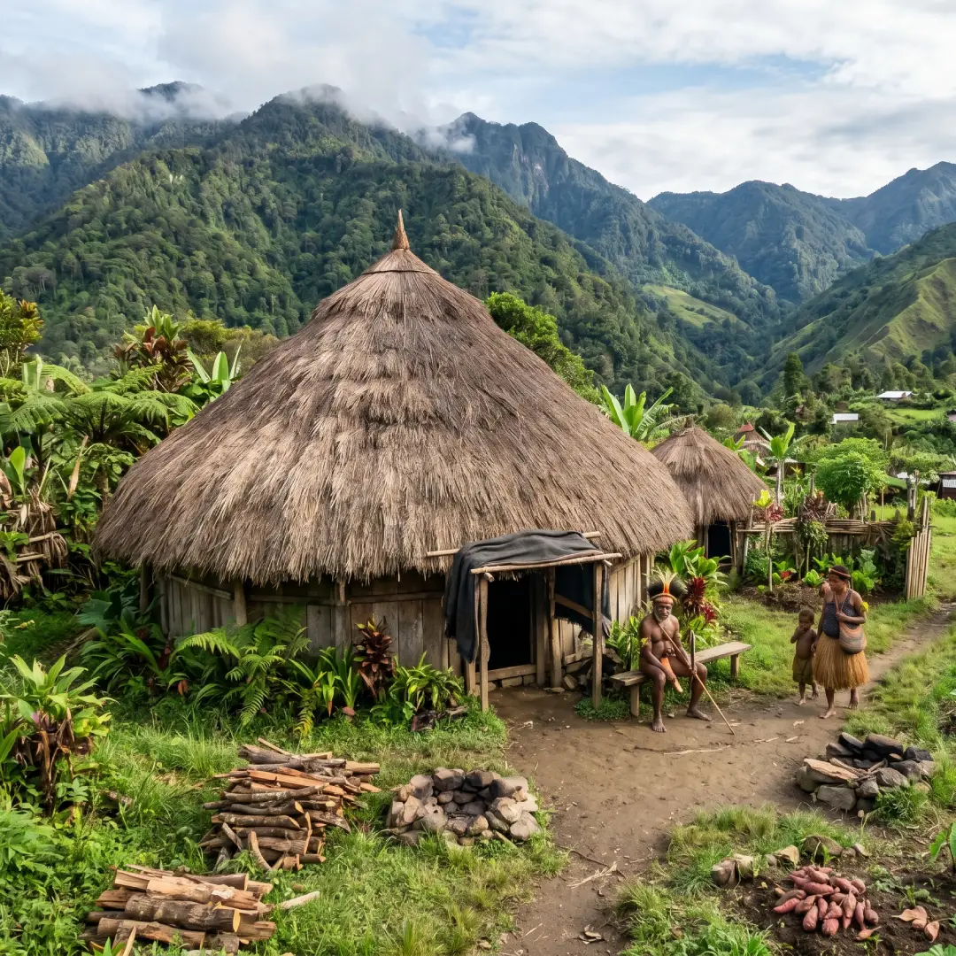 rumah adat papua honai