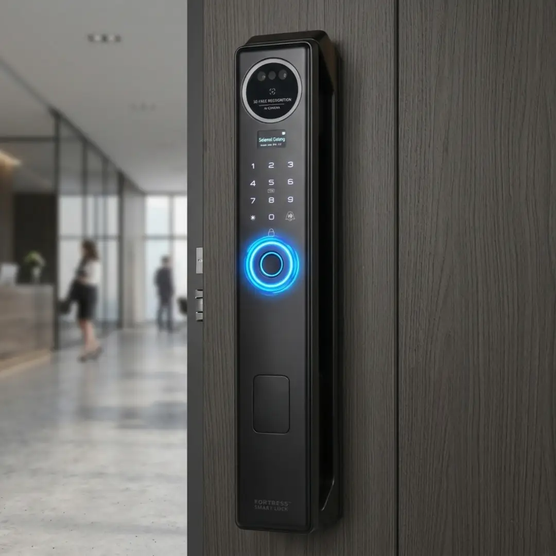 smart door lock fortress untuk gedung modern