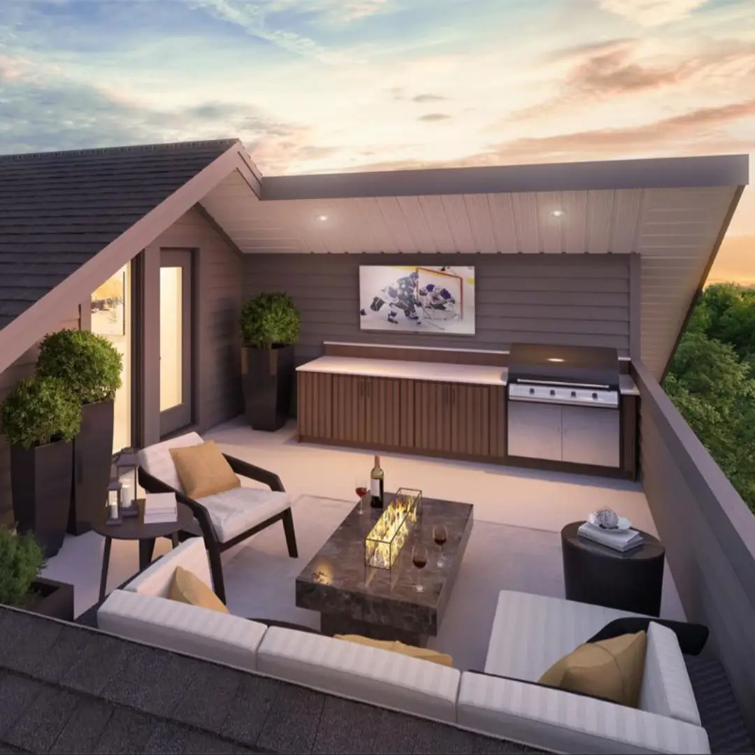Model Rooftop Memotong Setengah Atap