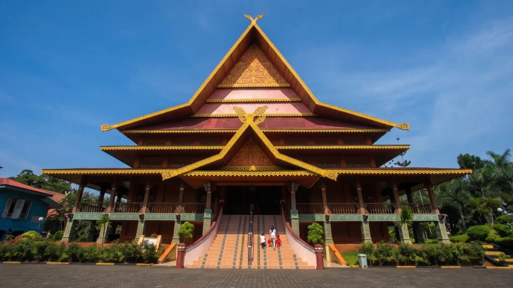 Rumah Adat Riau Selaso Jatuh Kembar