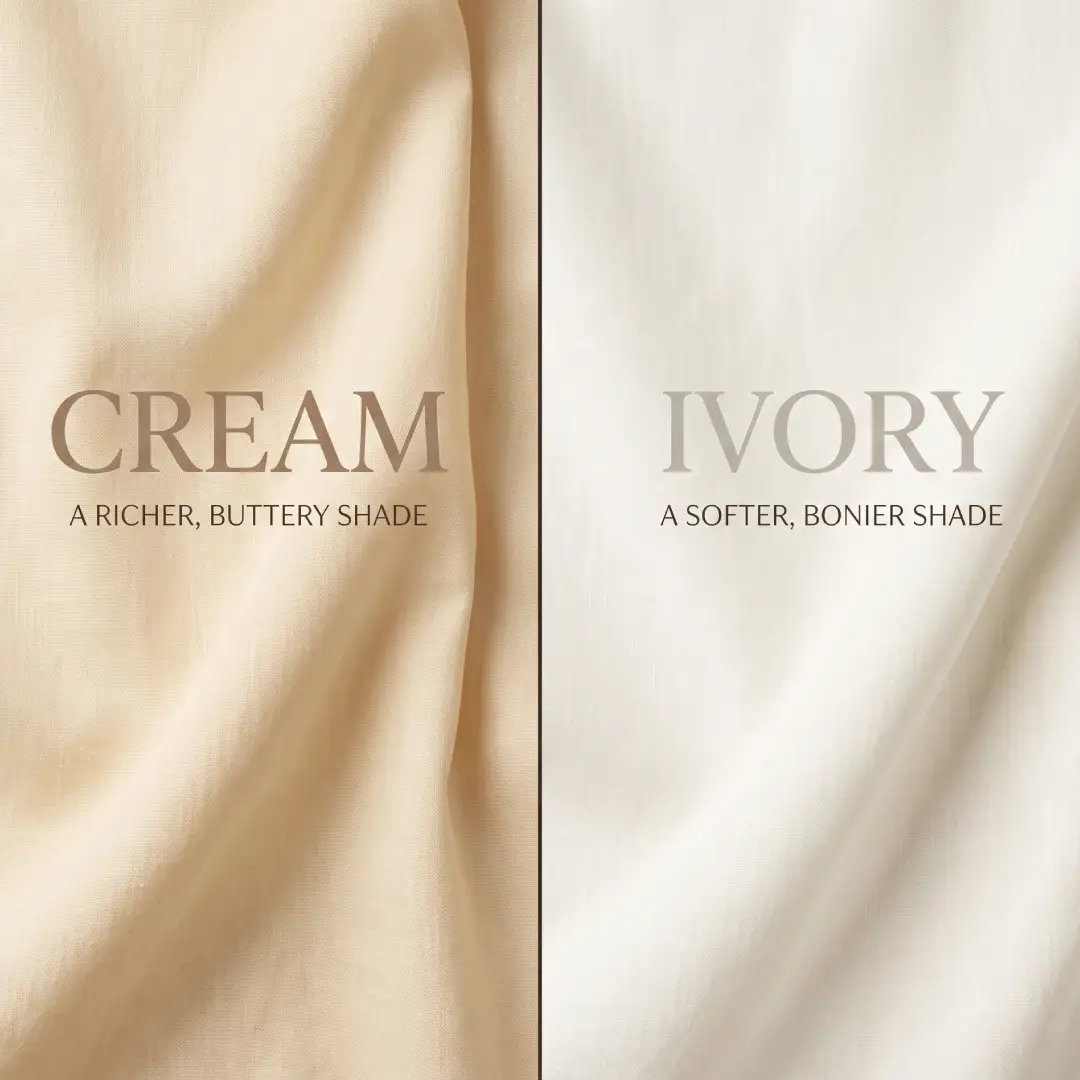 Perbedaan Warna Cream dan Ivory