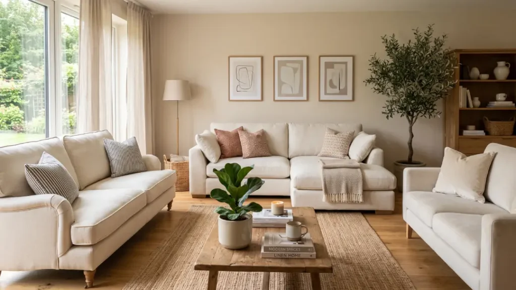 sofa warna cream