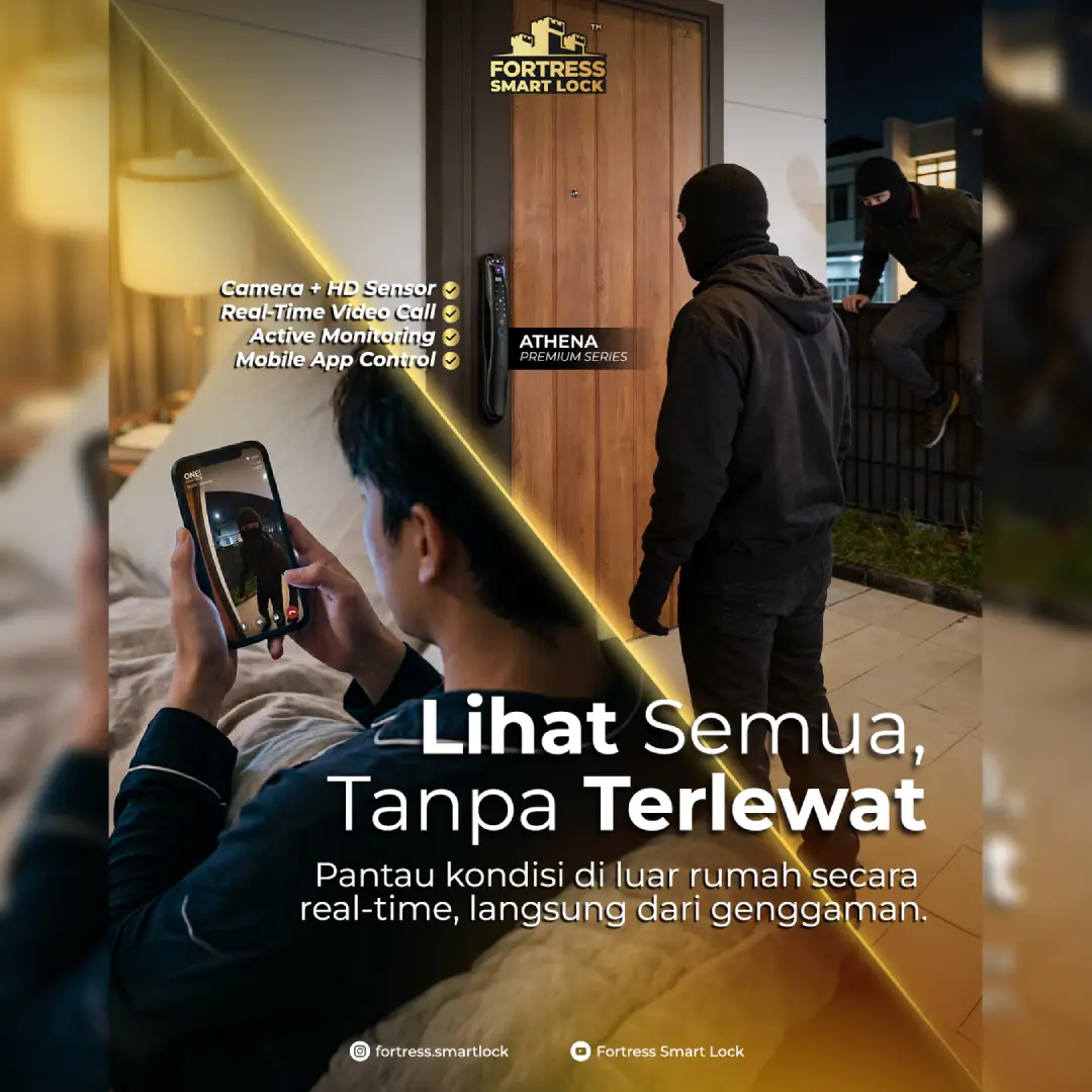 active monitoring kamera fortress smart door lock