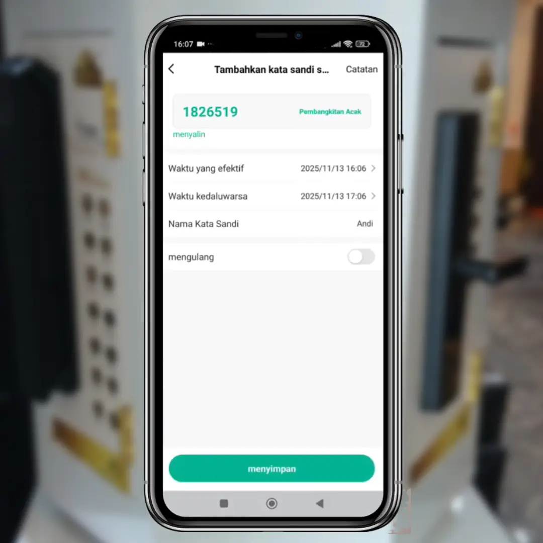 cara buat pin sementara smart lock merk fortress smart lock