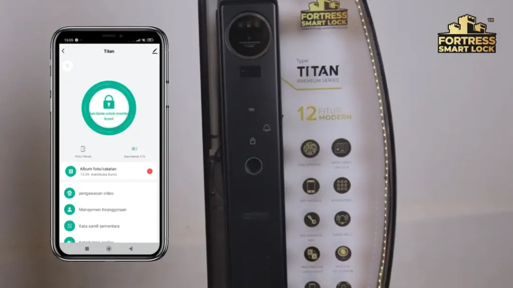 cara buka kunci smart lock fortress dengan hp dari jarak jauh