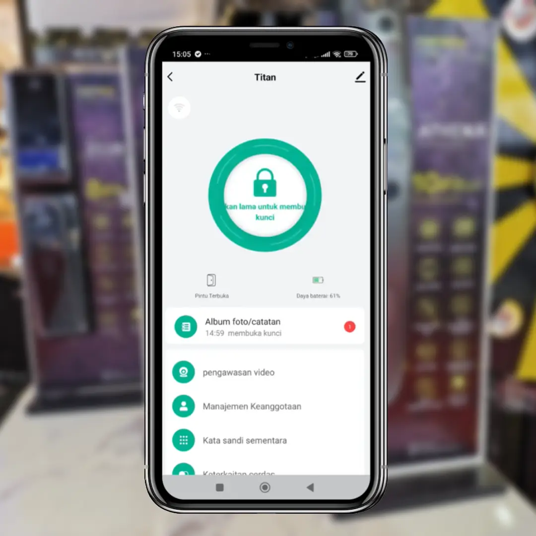 cara buka kunci smart lock fortress dengan smartphone