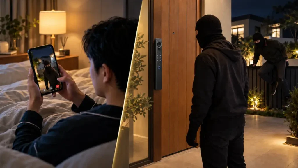 fitur active monitoring kamera fortress smart lock