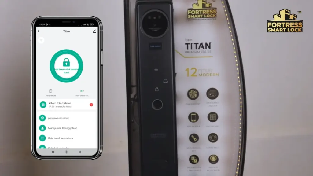 cara pasang smart door lock tuya