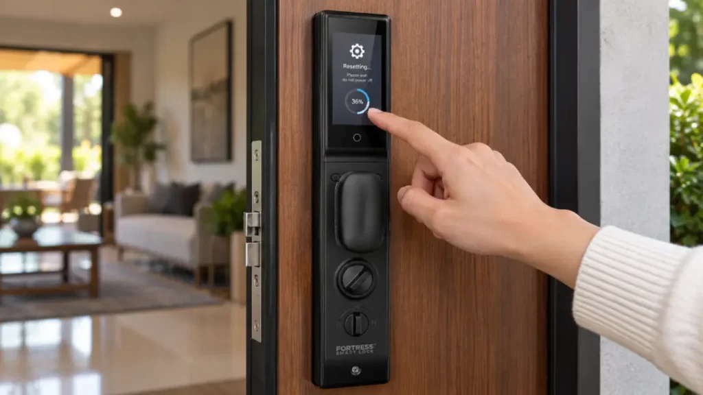 cara reset smart door lock fortress odin