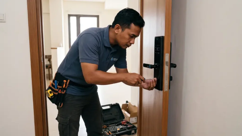 jasa pasang smart door lock depok