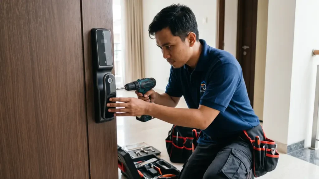 jasa pasang smart door lock jogja