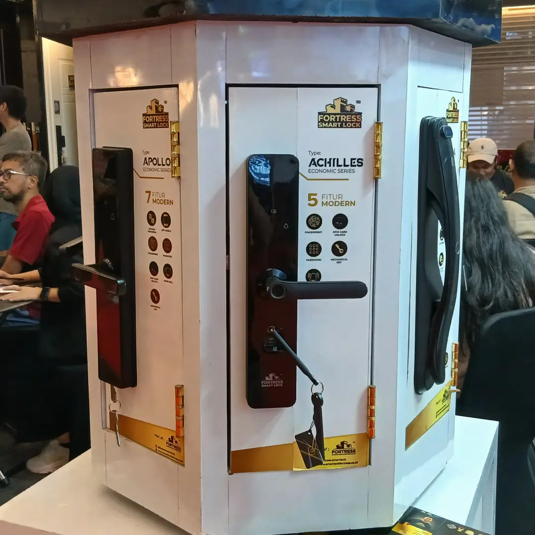 smart door lock fingerprint merk fortress achilles
