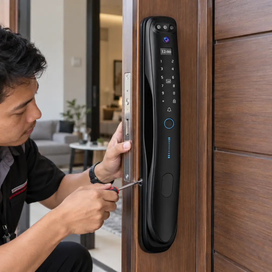 teknisi pasang smart door lock tangerang